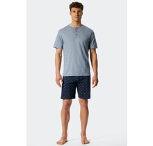 Schiesser Shortama blue 176820 56/XXL