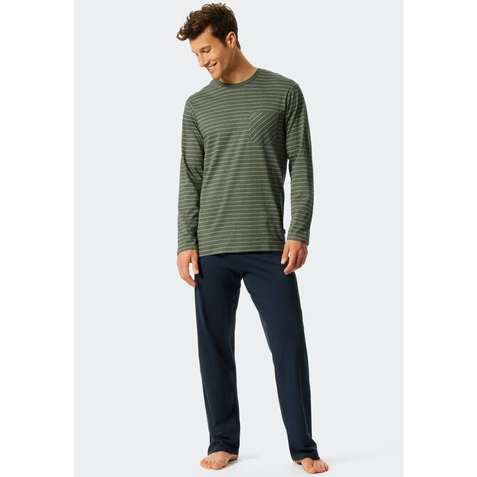 Schiesser Pyjama lang khaki 176951 54/XL