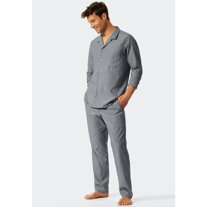 Schiesser Pyjama lang dark blue 176964 52/L