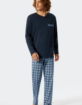 Schiesser Pyjama lang dark blue 176811 52/L