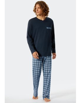 Schiesser Pyjama lang dark blue 176811 52/L