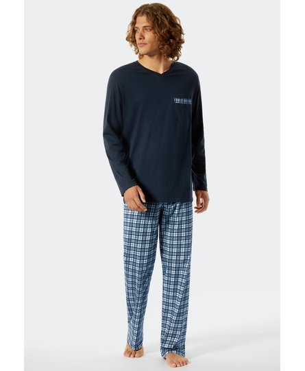 Schiesser Pyjama lang dark blue 176811 52/L