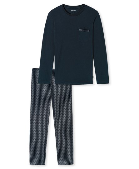 Schiesser Pyjama lang dark blue 176815 58/3XL