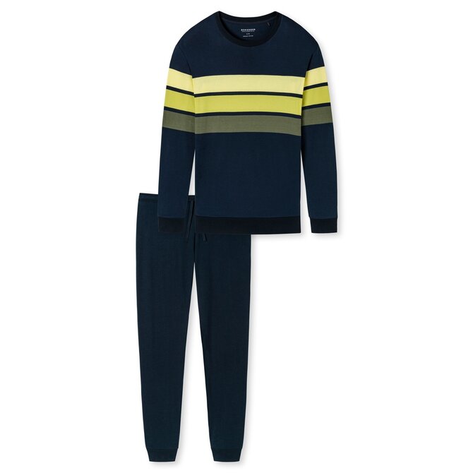 Schiesser Pyjama lang lime green 176817 52/L