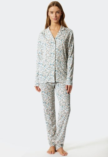 Schiesser Schiesser Pyjama lang light blue 176996 42/XL