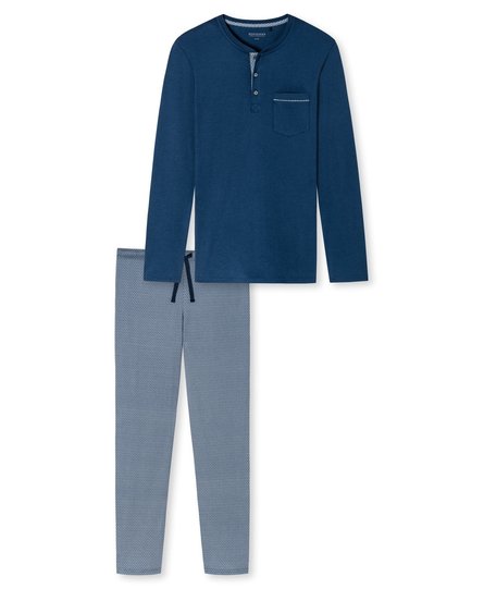 Schiesser Pyjama lang blue 176684 50/M