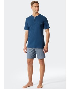 Schiesser Shortama blue 176685 56/XXL