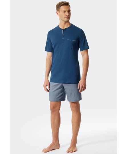 Schiesser Shortama blue 176685 56/XXL