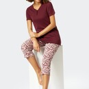 Schiesser Schiesser Pyjama 3/4, korte mouw plum 176994 42/XL