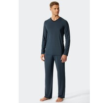 Schiesser Pyjama lang dark blue 176698 48/S