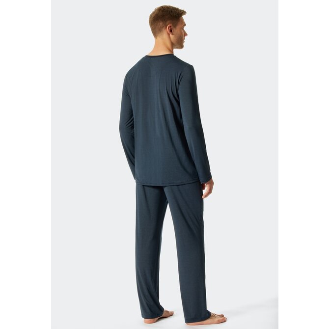 Schiesser Pyjama lang dark blue 176698 48/S