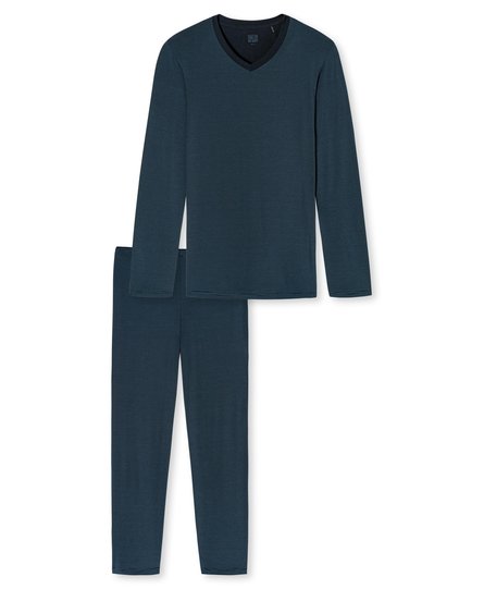 Schiesser Pyjama lang dark blue 176698 48/S