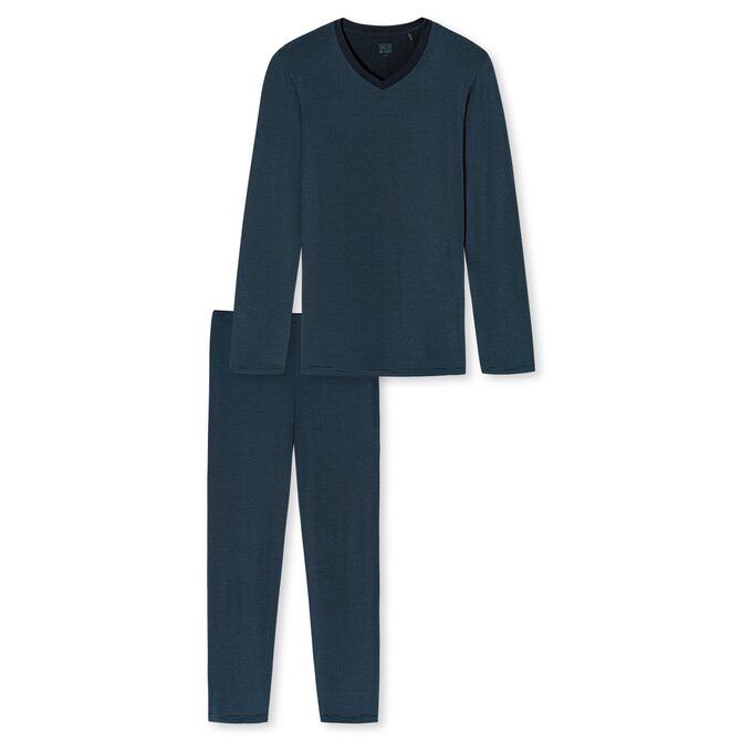 Schiesser Pyjama lang dark blue 176698 48/S