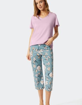 Schiesser Pyjama 3/4, korte mouw bluegrey 176982 40/L