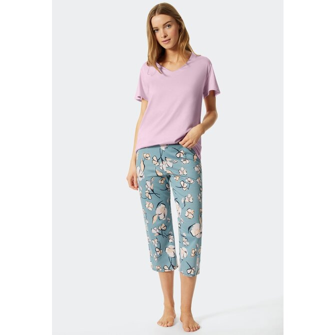 Schiesser Pyjama 3/4, korte mouw bluegrey 176982 42/XL