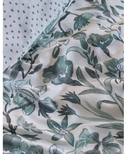 Covers & Co Floral fiesta Dekbedovertrek  140x220+60x70 Groen