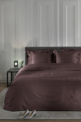Heckett & Lane Diamante Dekbedovertrek 200x200/220 Marsala Brown