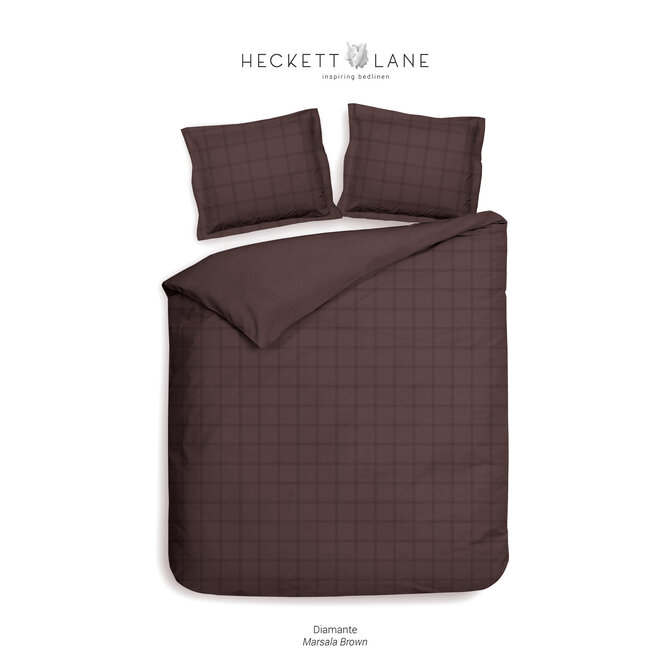 Heckett & Lane Diamante Dekbedovertrek 240x200/220 Marsala Brown