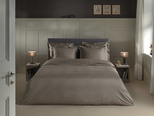 Heckett & Lane Heckett & Lane Banda Dekbedovertrek 240x200/220 Taupe Grey afbeelding