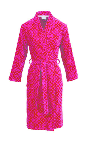 Carl Ross Carl Ross badjas kimono 485110 deep red/pink 40/42
