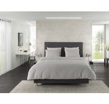 Yellow Oxford Dekbedovertrek 140x200/220 Dark Grey