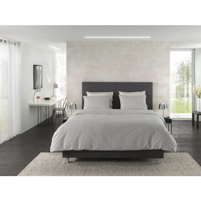 Yellow Oxford Dekbedovertrek 140x200/220 Dark Grey