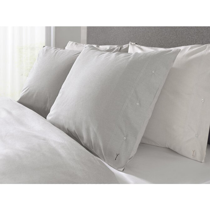 Yellow Oxford Dekbedovertrek 140x200/220 Dark Grey