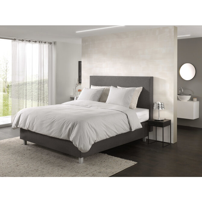 Yellow Oxford Dekbedovertrek 140x200/220 Dark Grey