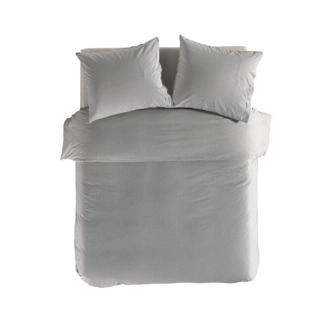 Yellow Oxford Dekbedovertrek 140x200/220 Dark Grey