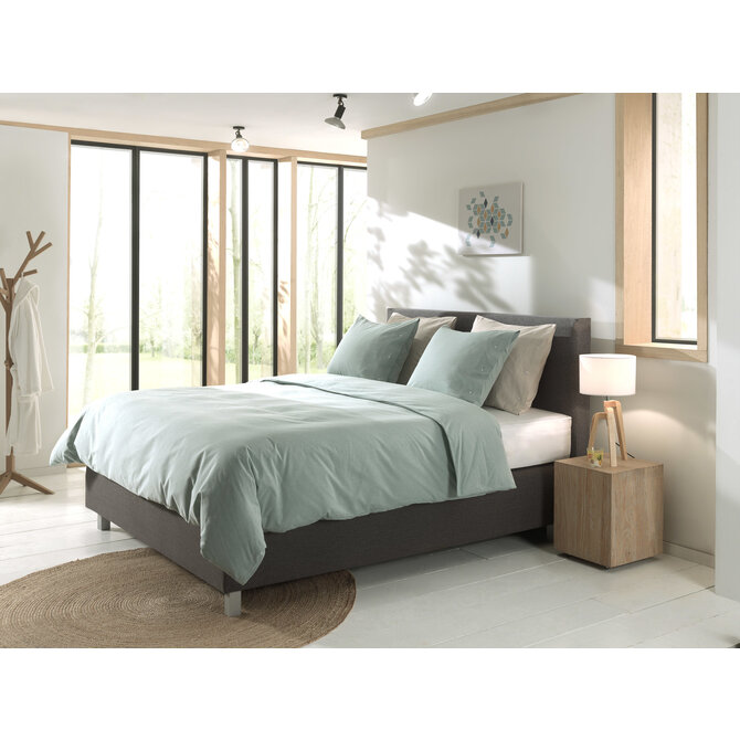 Yellow Chambray Dekbedovertrek 240x200/220 Jade Green