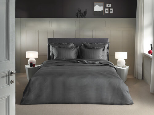 Heckett & Lane Heckett & Lane Banda Dekbedovertrek 260x200/220 Classic Anthracite afbeelding
