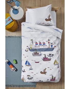 Beddinghouse x Fiep Amsterdam Bootje varen  Multi 140x200/220 cm