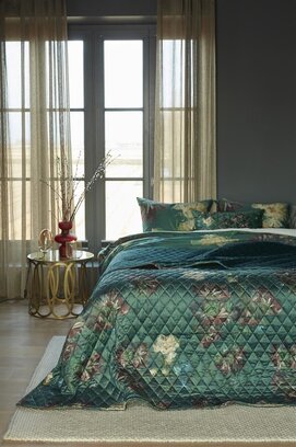Beddinghouse x Van Gogh Peonies  Green 260x260 cm sprei