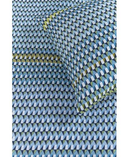 Kardol Rhythm Dekbedovertrek - Blauw Groen 200 x 200/220 cm