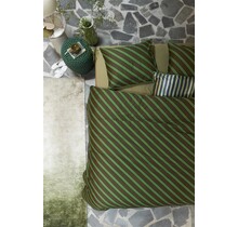 vtwonen Dekbedovertrek Diagonal Green   240x200/220 cm