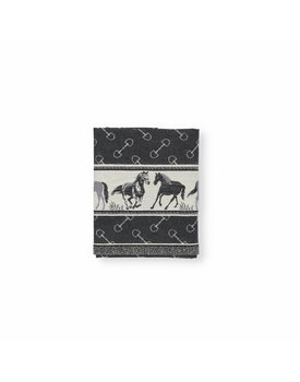 Bunzlau Castle theedoek Horse black 65x65