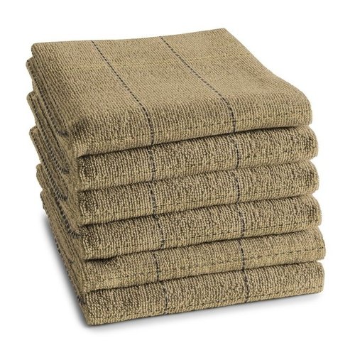 DDDDD keukendoek Fence - 50x55 cm - Sand - 6 stuks