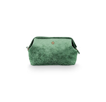 Pip Cosmetic Purse Extra Large Velvet Quilted Green 30x20.7x13.8cm
