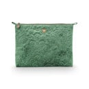Pip Studio Pip Cosmetic Flat Pouch Large Velvet Quilted Green 30x22x1cm