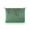 Pip Studio Pip Cosmetic Flat Pouch Large Velvet Quilted Green 30x22x1cm