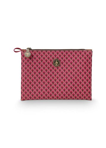 Pip Studio Pip Cosmetic Flat Pouch Small Kyoto Festival/Suki Dark Pink 19.5x13x1cm