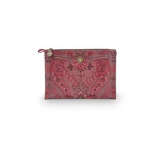 Pip Cosmetic Flat Pouch Medium Kyoto Festival Dark Pink 24x15.5x1cm