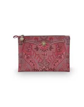 Pip Cosmetic Flat Pouch Medium Kyoto Festival Dark Pink 24x15.5x1cm