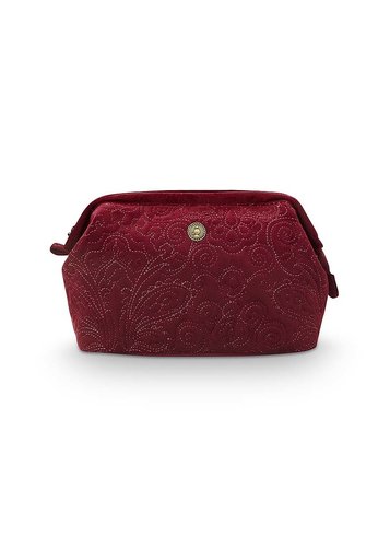 Pip Studio - Make-up Tas - Velvet Quiltey Days - Rood - Large