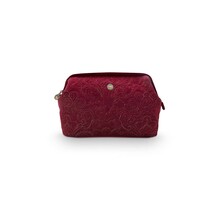 Pip Cosmetic Purse Extra Large Velvet Quiltey Days Red 30x20.7x13.8cm