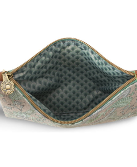 Pip Cosmetic Flat Pouch Medium Kyoto Festival Green 24x15.5x1cm