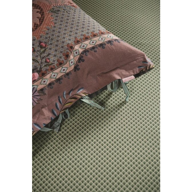 Pip Studio Suki  topper fitted sheet 100x200 cm Pocket depth: 25 Olijfgroen