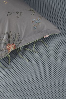 Pip Studio Suki  topper fitted sheet 90x200 cm Pocket depth: 25 Mid Blue