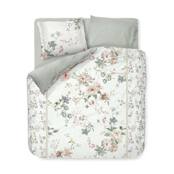 Pip Studio Tokyo Bouquet  dekbedovertrek   260x200/220 cm  Wit Pip Studio Tokyo Bouquet  dekbedovertrek   260x200/220 cm  Wit