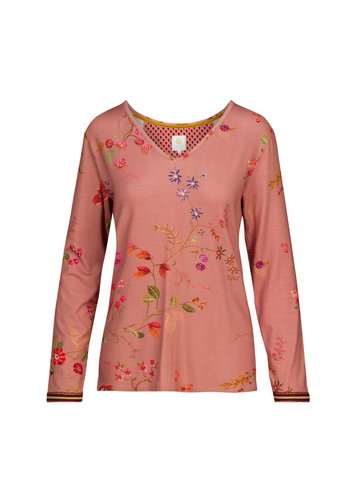 Pip Studio Pip Studio Trice Long Sleeve Kawai Flower Dark Pink L